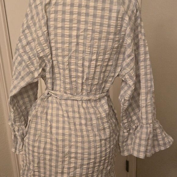 Open Edit Gingham Robe NWT - Picture 2 of 3